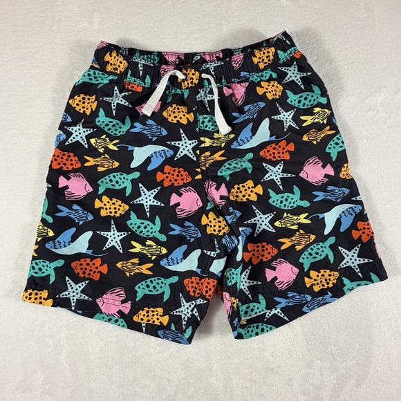 Hanna Andersson Other - Hanna Andersson Swim Trunks Boy's Sz 12 Black Ocean Friends